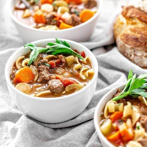 Vegetable Beef and Noodle Soup