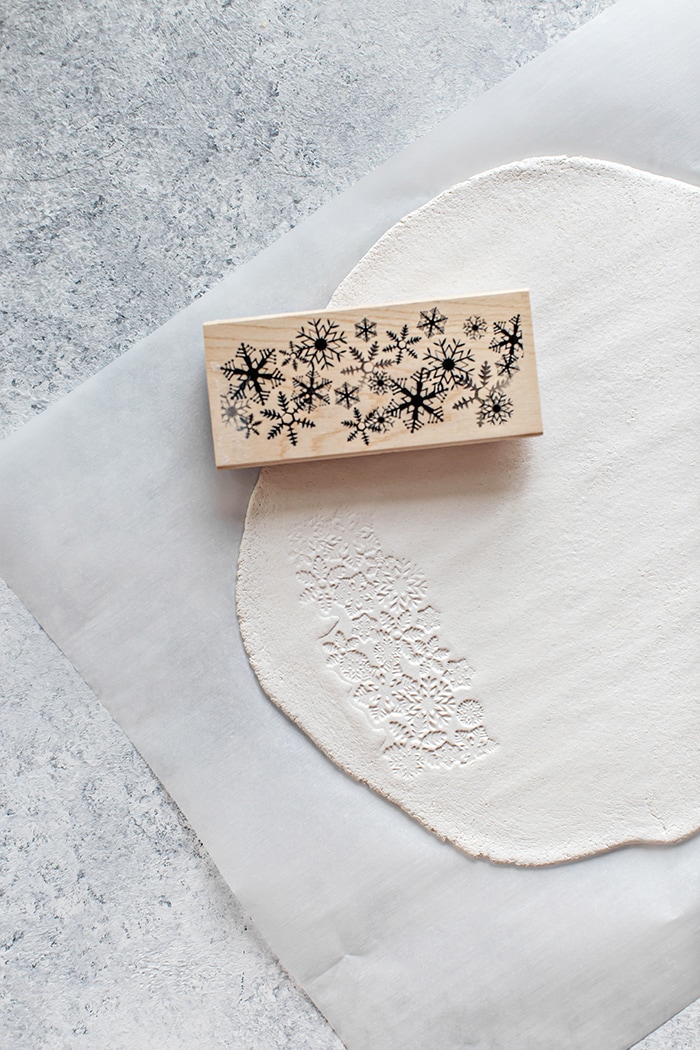 salt dough with stamps