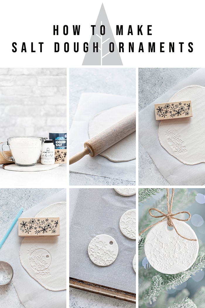 step by step images showing how to make salt dough ornaments	