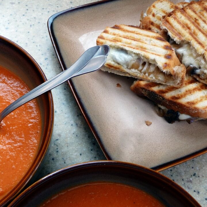 Grilled Cheese with Caramelized Balsamic Onions and Mushrooms