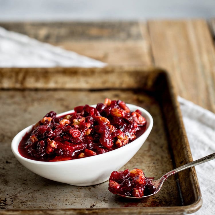 This Cranberry Orange Walnut Relish is so easy to make and will definitely become a staple at your Thanksgiving table.