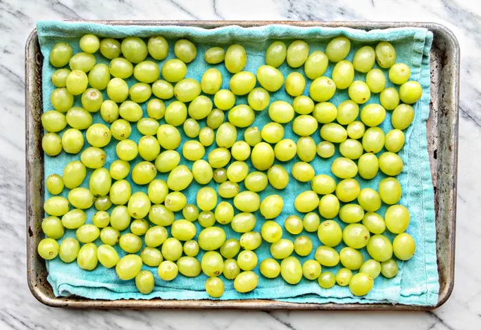 Overhead shot of grapes