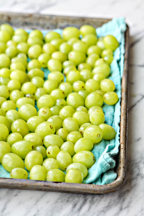 Grapes on a pan