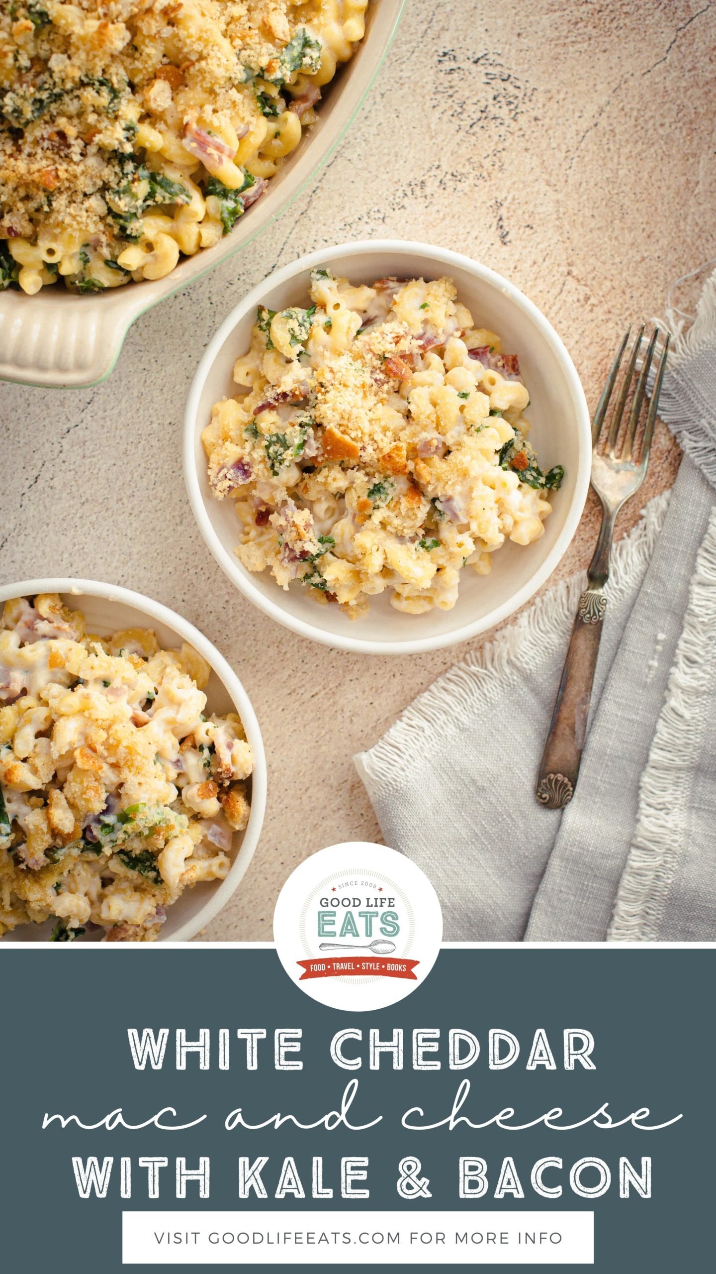 Best White Cheddar Mac and Cheese (with Kale and Bacon!) Good Life Eats