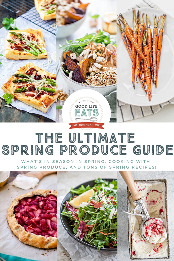 collage of spring recipes