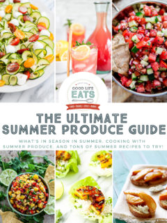 collage of summer recipes