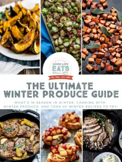 winter produce recipes collage