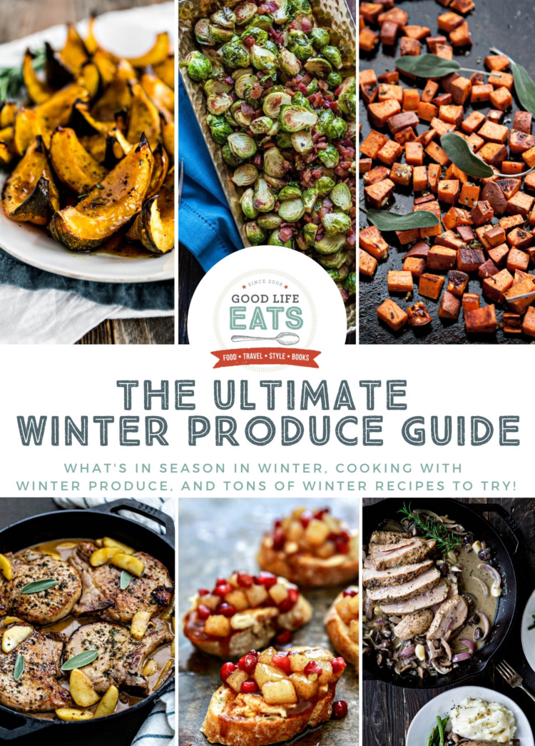 winter produce recipes collage