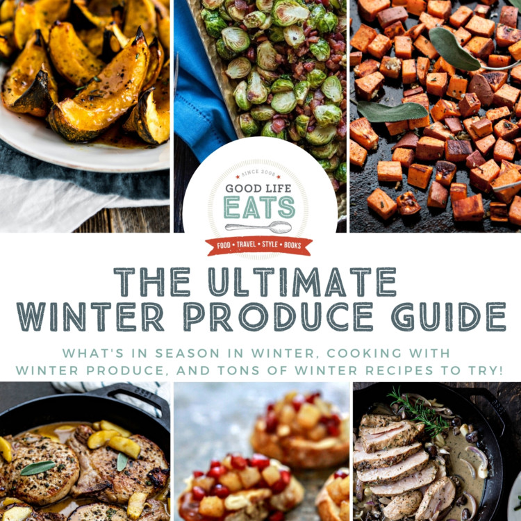 winter produce recipes collage