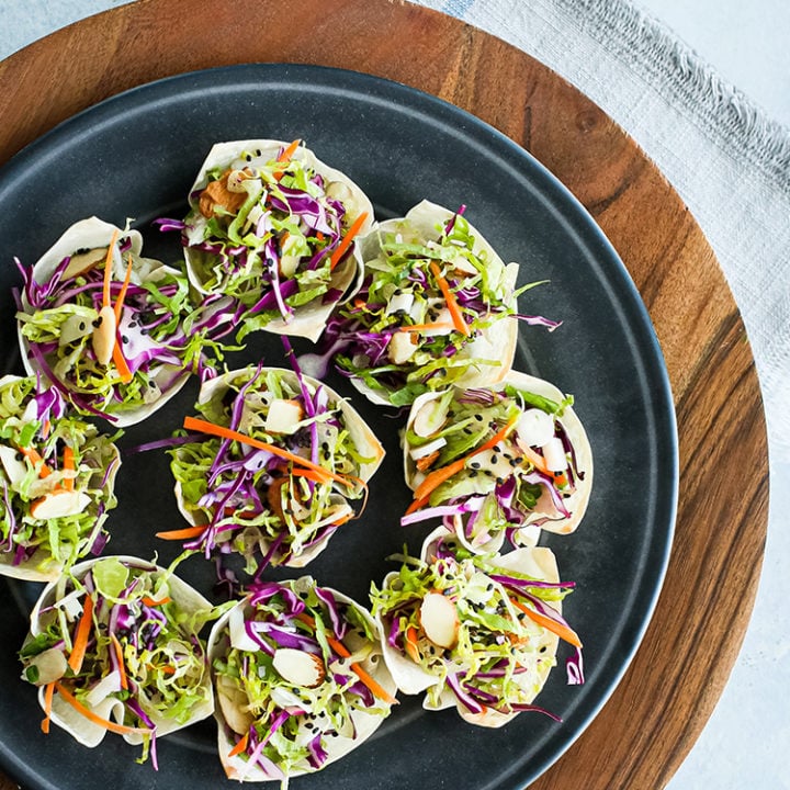 Asian Salad Wonton Cup Appetizers