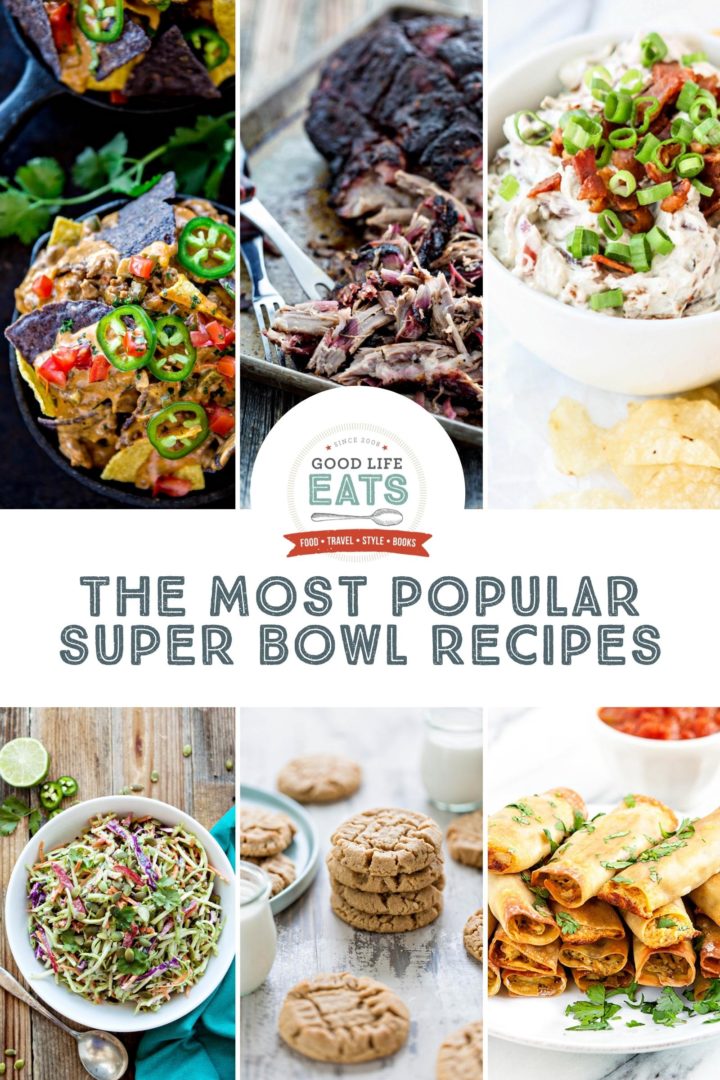 collage of super bowl appetizer recipes