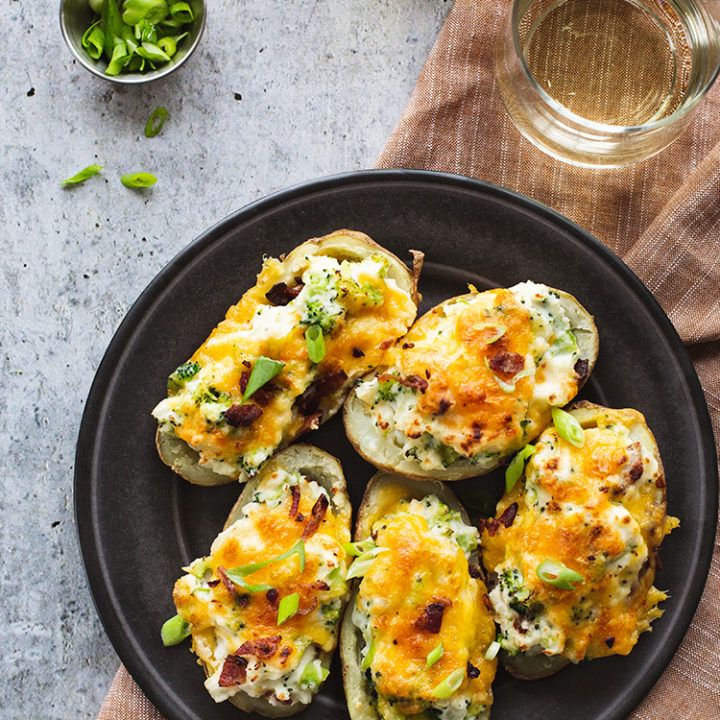 Broccoli Cheese Loaded Twice Baked Potatoes