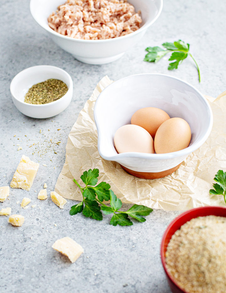 ingredients to make chicken meatballs for italian wedding soup