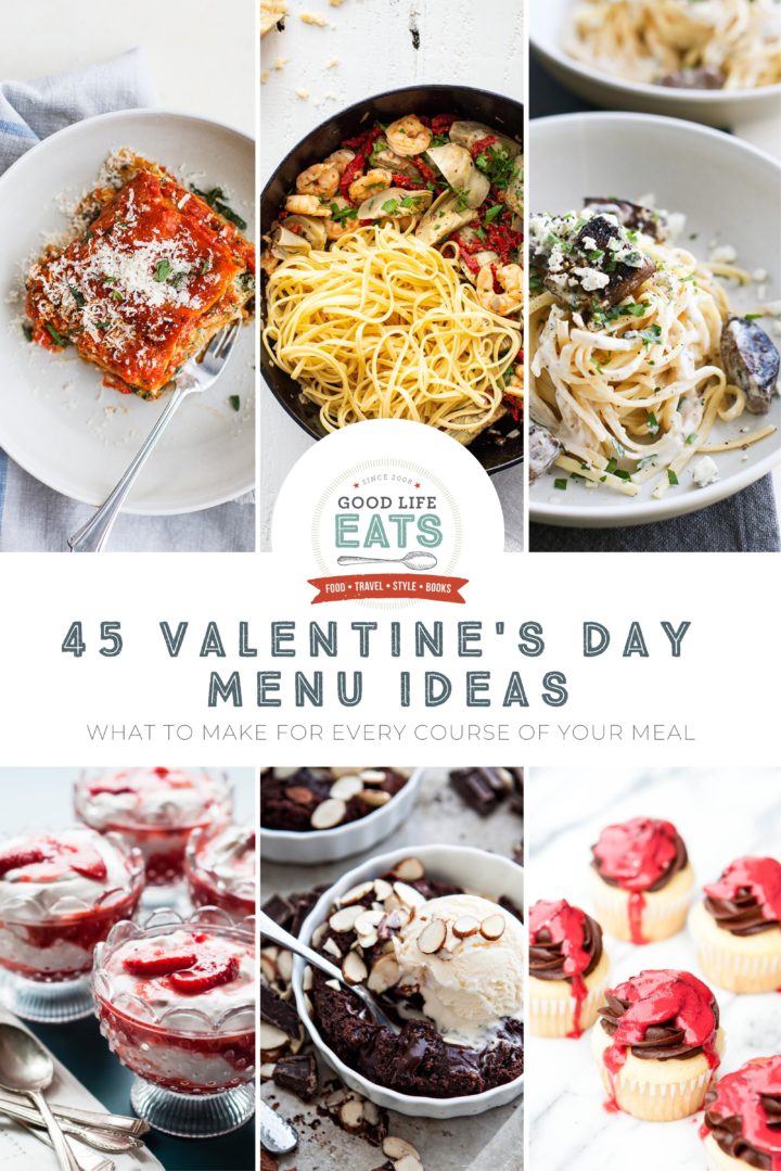 collage of valentine's day recipe ideas
