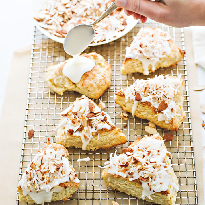 Toasted Coconut Scones with Almonds