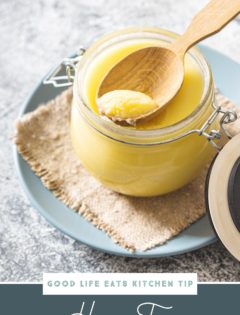 a photo of clarified butter in a jar