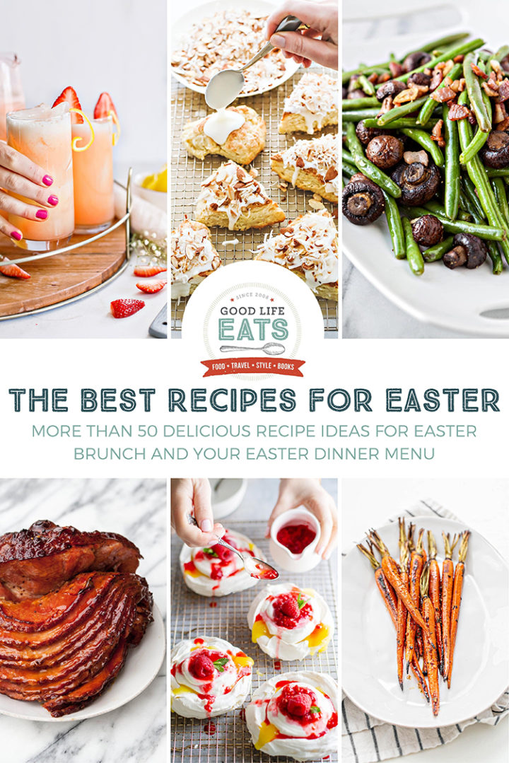 collage of photos of recipes for easter