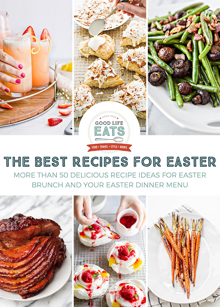 collage of photos of easter recipes