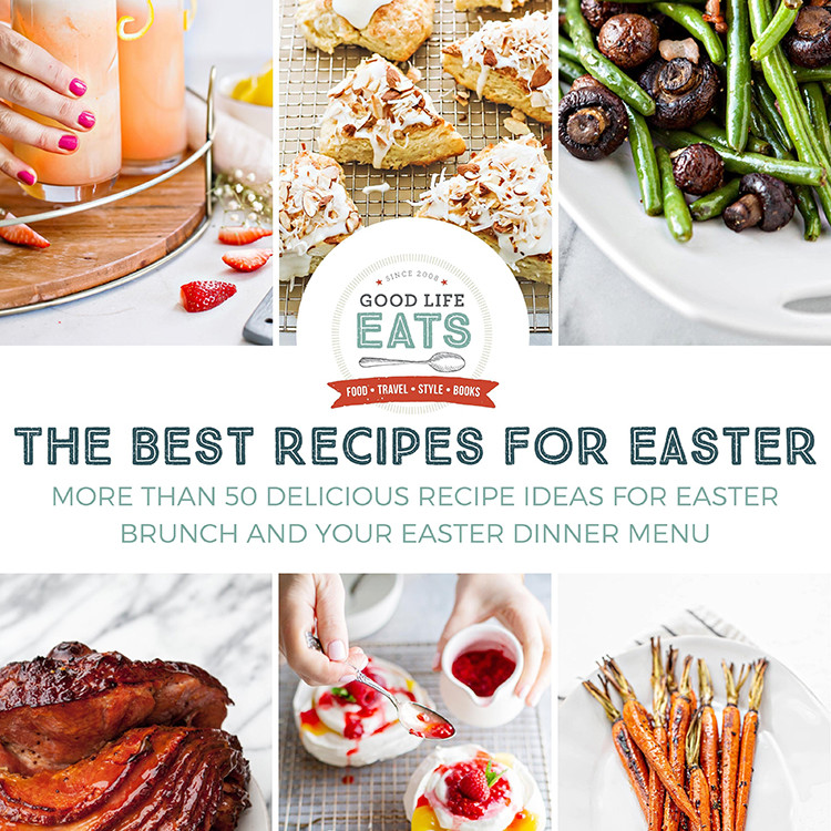 collage of photos of easter recipes