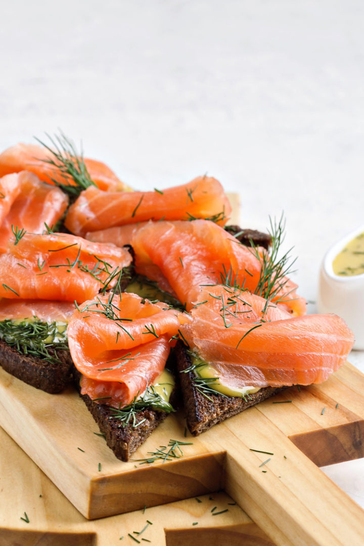 photo of norwegian salmon (gravlax) appetizer