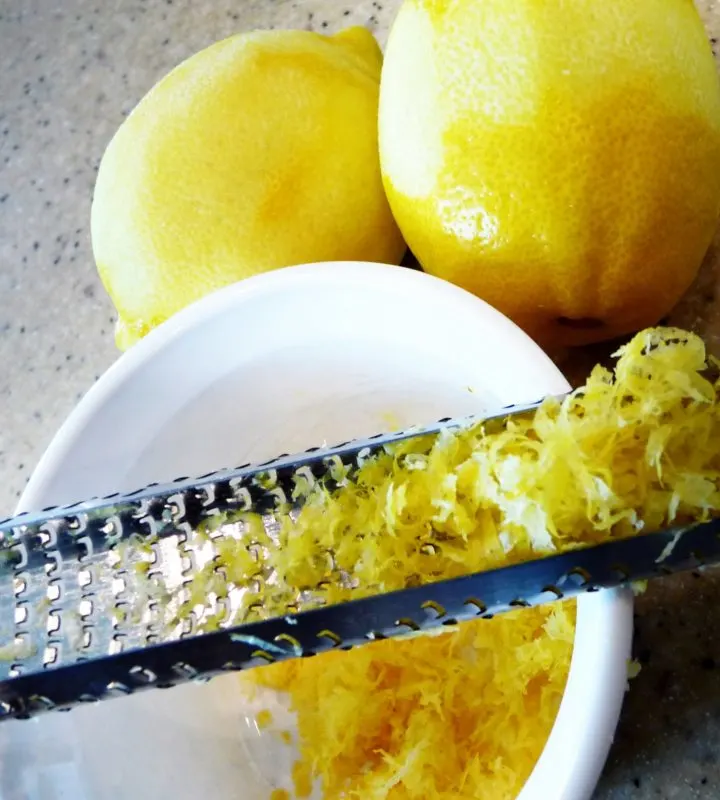 photo of lemon zest for buttermilk cookies