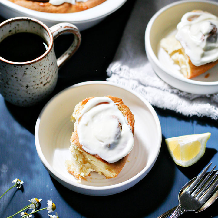 Meyer Lemon Sweet Rolls with Cream Cheese Icing