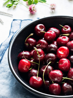 bowl of fresh cherries