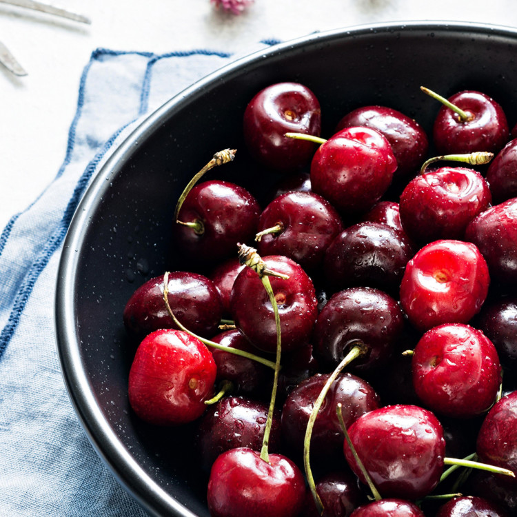 bowl of fresh cherries
