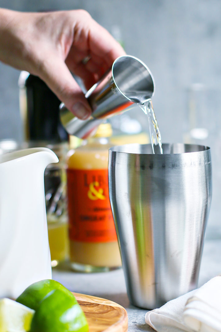 photo of tools and ingredients used to make a mai tai