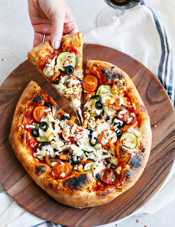 Supreme Vegetarian Pizza (So Easy!) | Good Life Eats