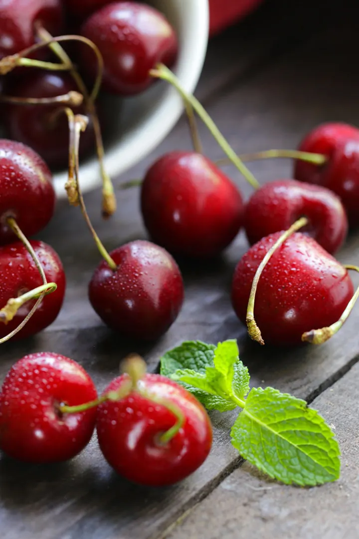 a photo of fresh cherries