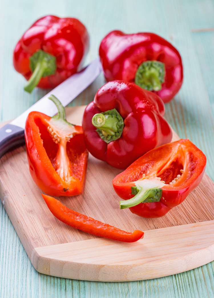 photo of cut bell peppers for a how to freeze bell peppers tutorial