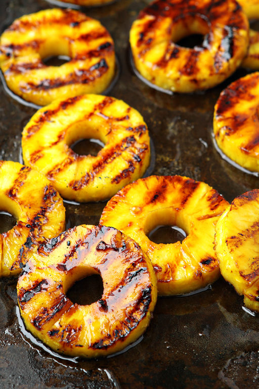 Grilled Pineapple with Brown Sugar Glaze (How to Grill Pineapple