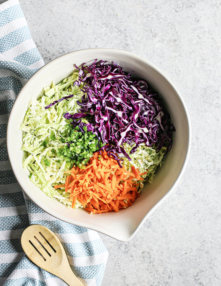 photo showing how to make jalapeño coleslaw 