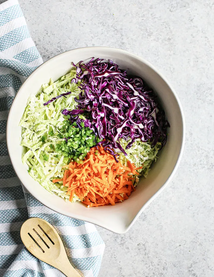 photo showing how to make jalapeño coleslaw