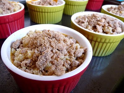 photo of pumpkin cobbler being prepared