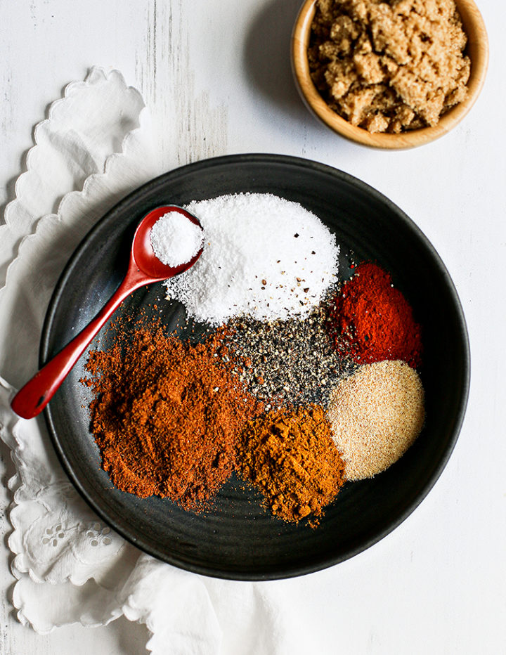 photo of ingredients to make chicken rub