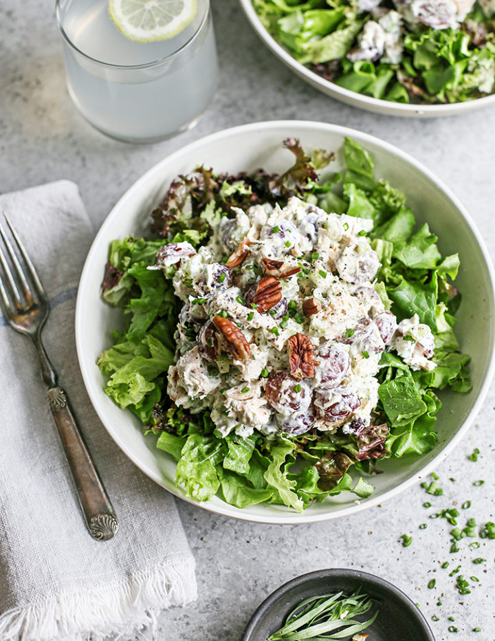 photo of leftover turkey salad on a plate