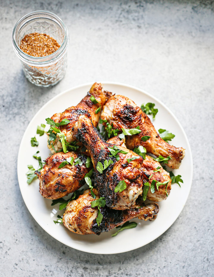 photo of dry rubbed chicken