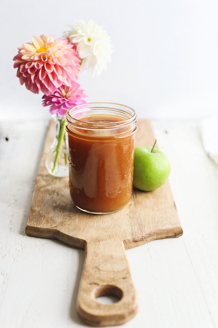 photo of apple cider syrup in a jar