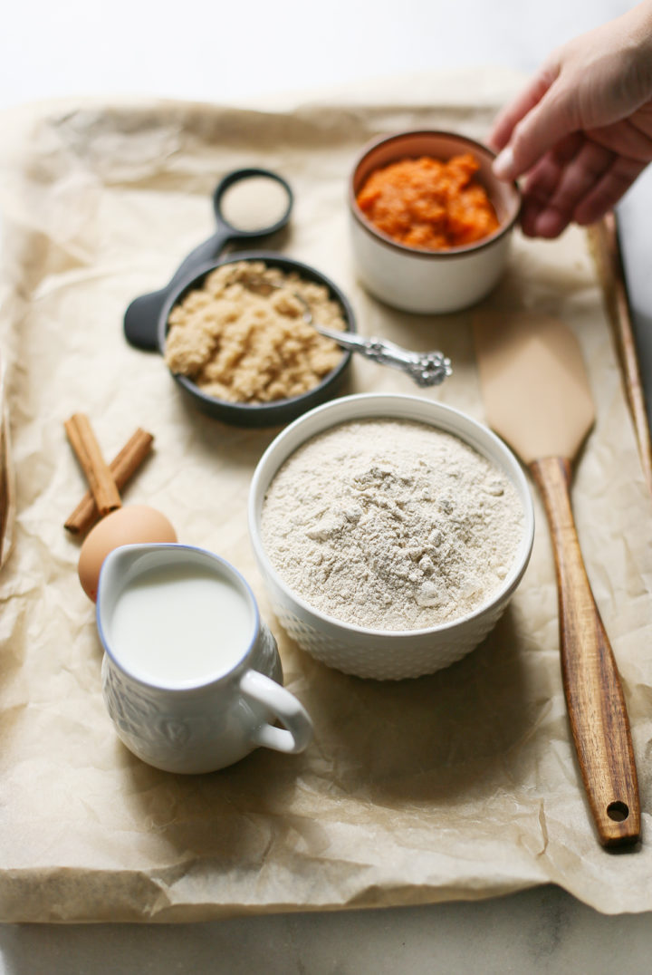 photo of ingredients to make pumpkin cinnamon rolls