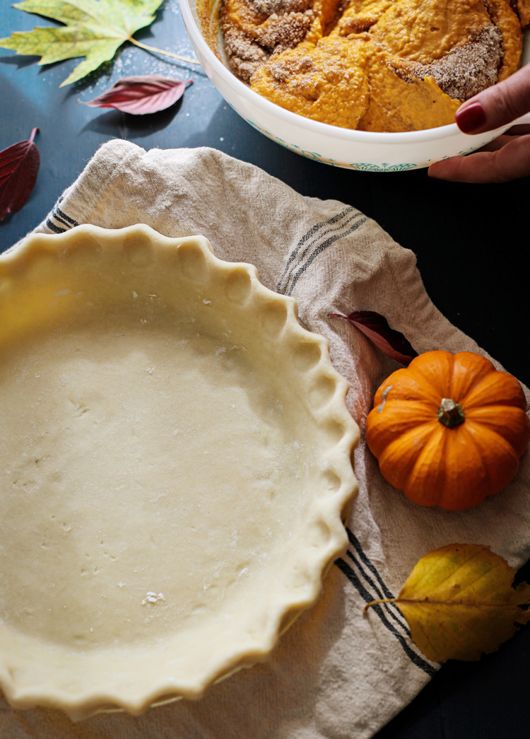 photo of a pie crust recipe with butter