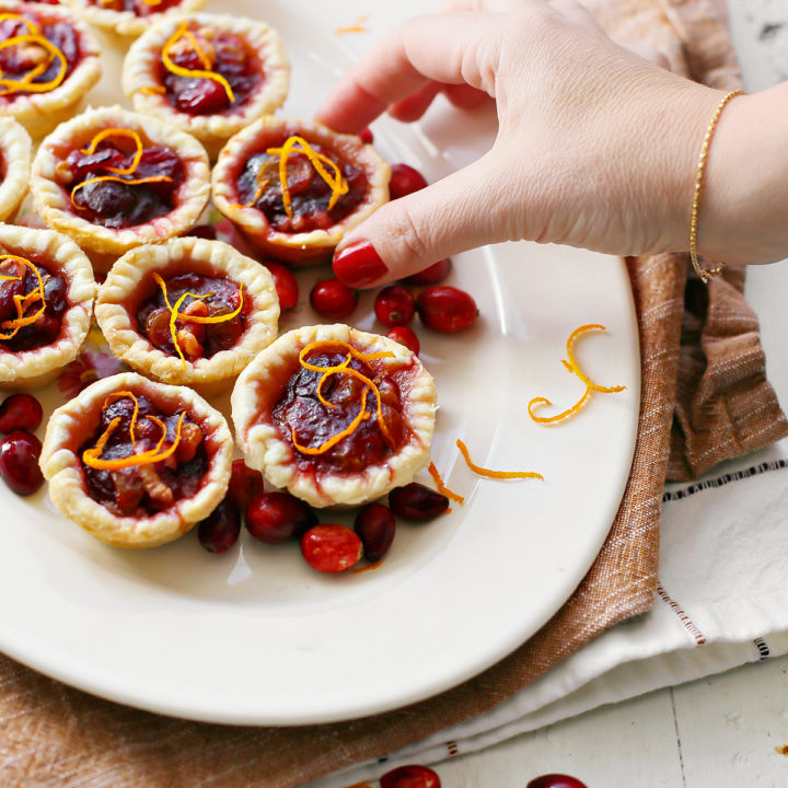 Bite-Sized Mini Cranberry Walnut Tarts