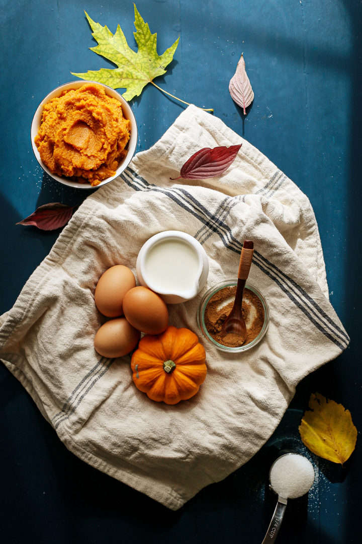 photo of ingredients in pumpkin pecan pie