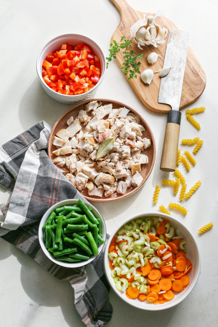 photo of ingredients in turkey vegetable soup