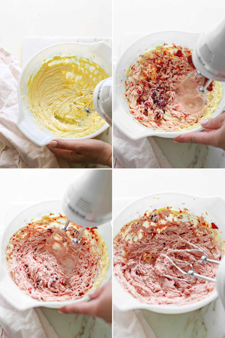 step by step photos showing how to make cranberry butter