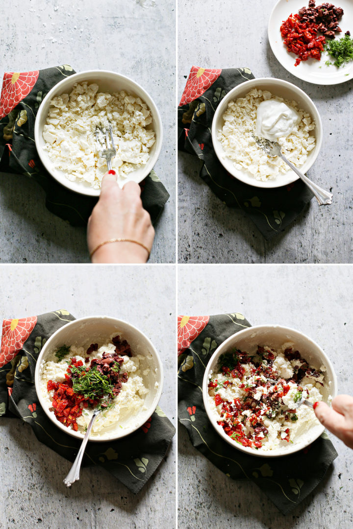 step by step photos showing how to make Cucumber Roll Ups