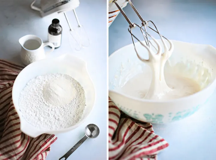 step by step photos showing how to make icing to decorate gingerbread cookies