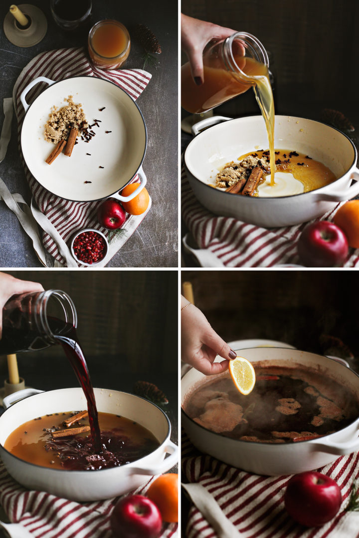 step by step photos how to make hot spiced apple cider