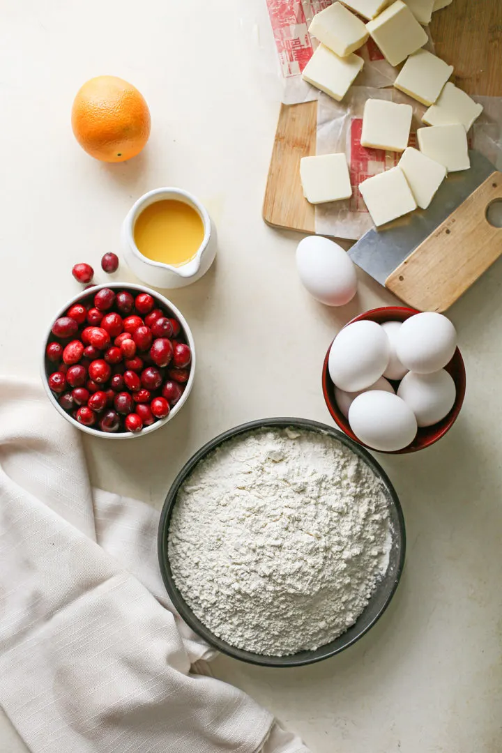 ingredients in this cranberry orange scones recipe